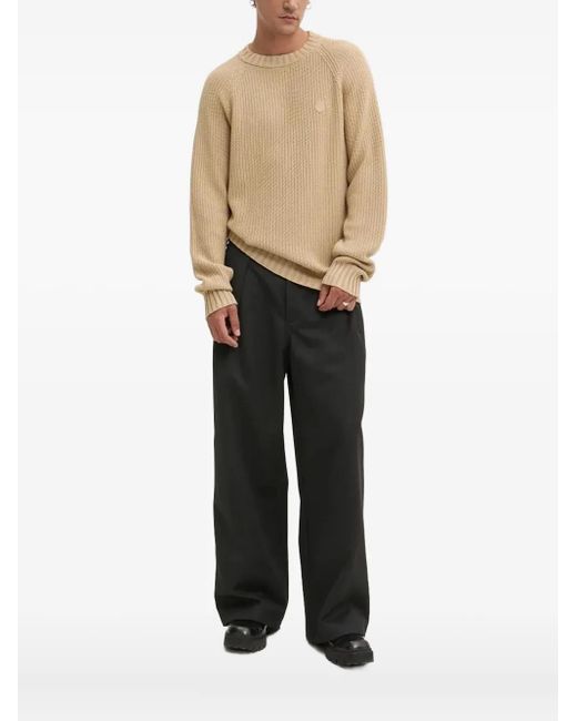 HUGO Pullover mit Logo-Applikation in Natural für Herren
