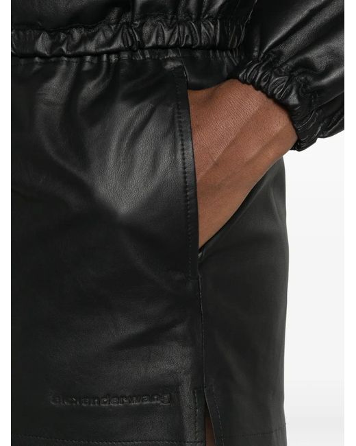 Alexander Wang Black Leather Mini Skort