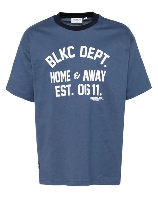 Chocoolate Blue Graphic-Print T-Shirt for men