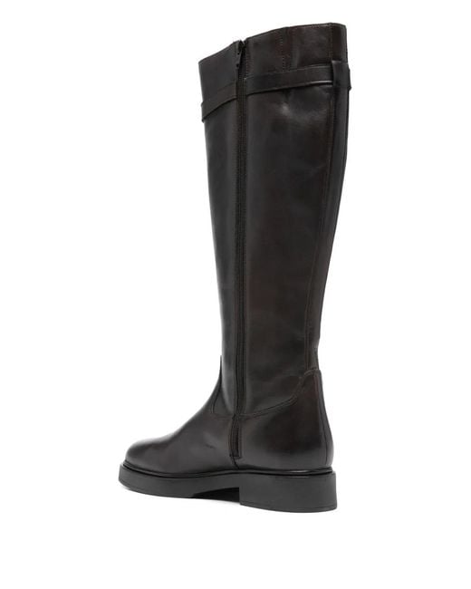 Keys Black Buckle Strap Boots