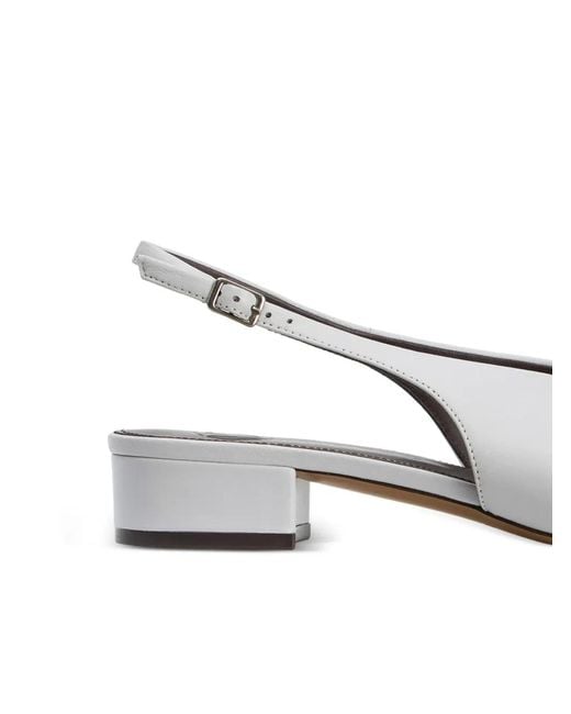 12 STOREEZ White Diana Slingback Pumps