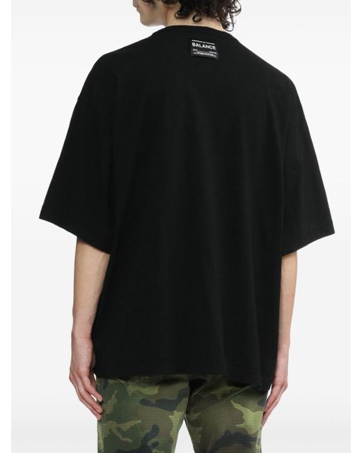 Undercover Black Logo-tag Cotton T-shirt for men