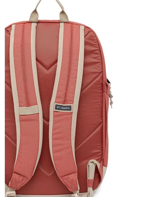 Columbia Red Buxton Logo-Patch Backpack