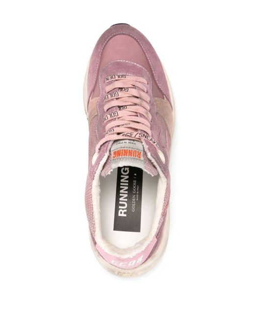 Golden Goose Deluxe Brand Pink Running Sole Lace-Up Sneakers