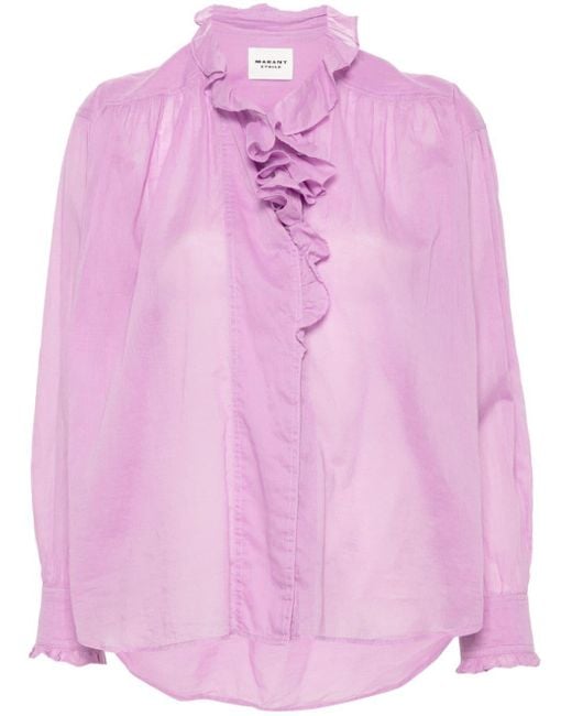 Isabel Marant Pink Pamias Bluse aus Bio-Baumwolle