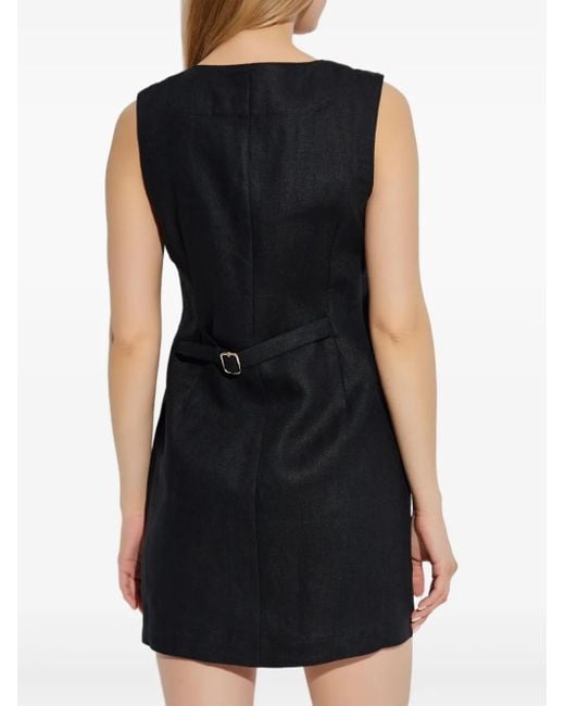 Posse Black Linen Mini Dress