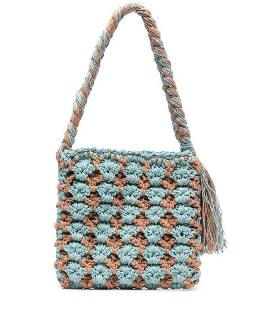 Marco Rambaldi Recycled Crochet-design Bag in Blue | Lyst