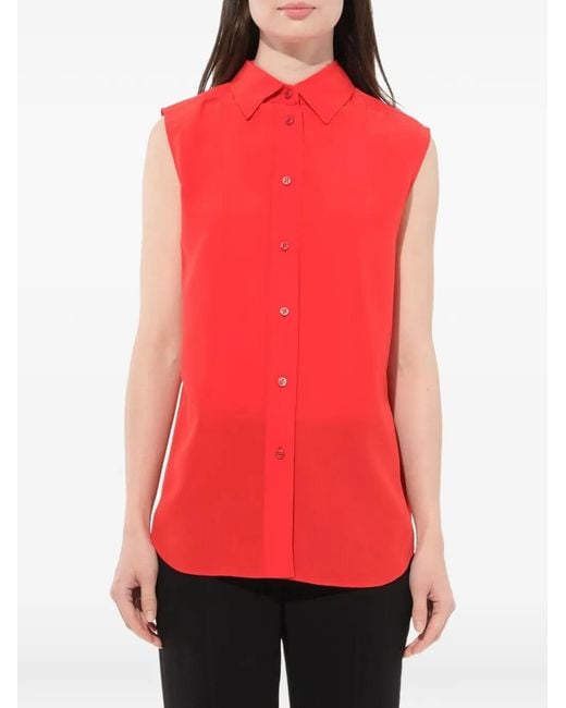Givenchy Red Sleeveless Shirt