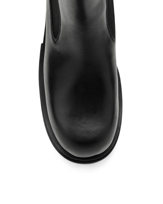 Rick Owens Black Beatle Gabe Leather Chelsea Boots for men