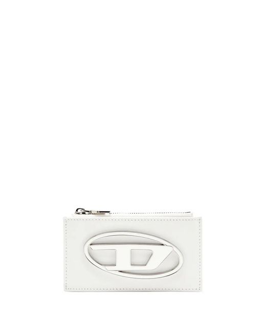 DIESEL White Elegant Leather Wallet Design