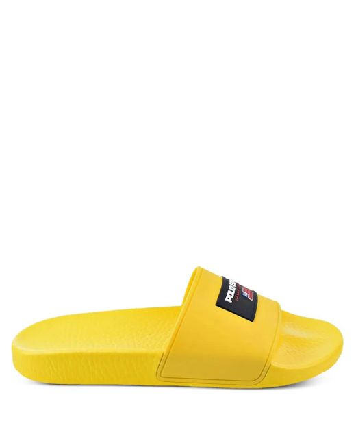 Sandali Slides Con Applicazione di Polo Ralph Lauren in Yellow da Uomo