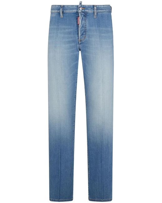 DSquared² Blue Mid-Rise Flared Jeans for men