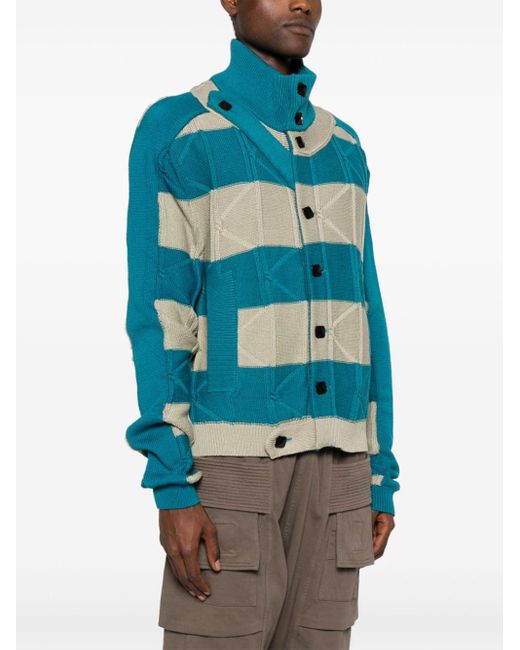 Kiko Kostadinov Merli Twinset Striped Cardigan in Blue for Men | Lyst