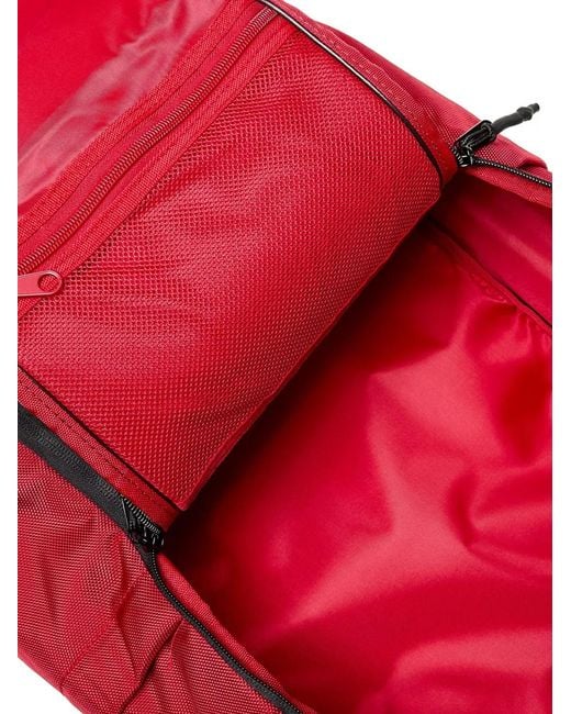 Nike Red Bungee-Cord Logo-Print Backpack