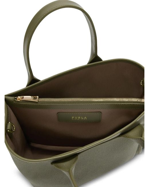 Furla Green Divide Charm Tote Bag