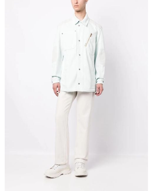 Objects IV Life White Multi-Pocket Shirt Jacket