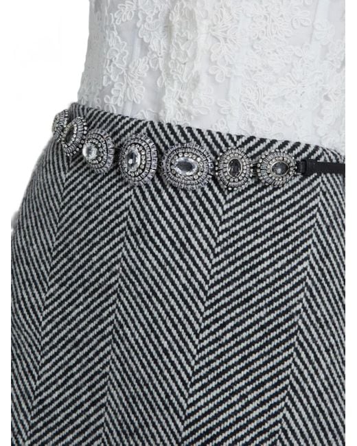Ermanno Scervino ヘリンボーン ミニスカート Gray