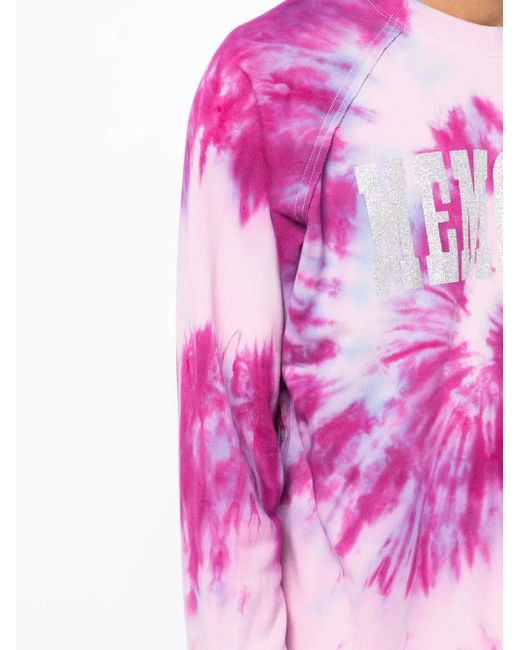 Stain Shade Pink X Hiroshi Fujiwara Tie-Dye Print Sweatshirt for men