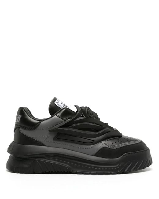 メンズ Versace ブラック＆グレー Odissea スニーカー Black