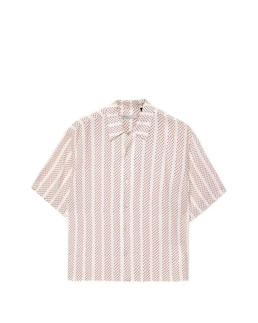 AllSaints Pink Quasar Short-Sleeve Shirt for men