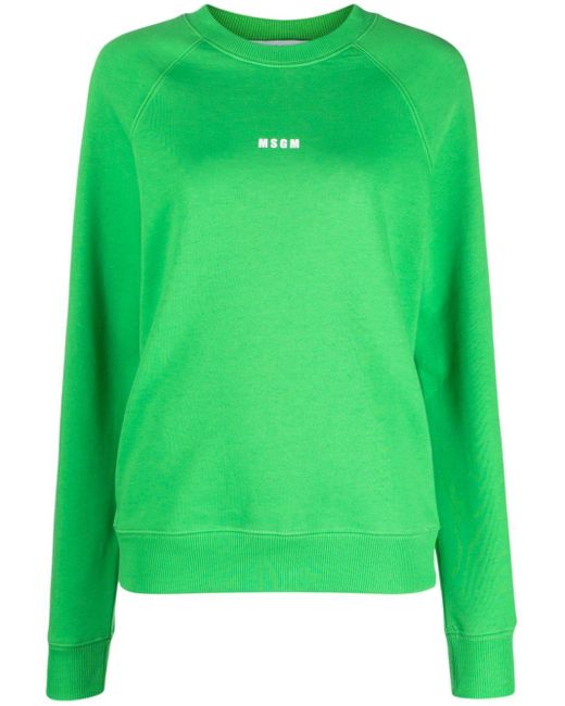 MSGM Sweater Met Logoprint in het Green