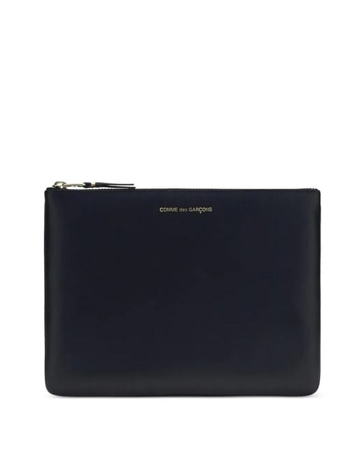 Comme des Garçons Blue Leather Pouch Bag for men