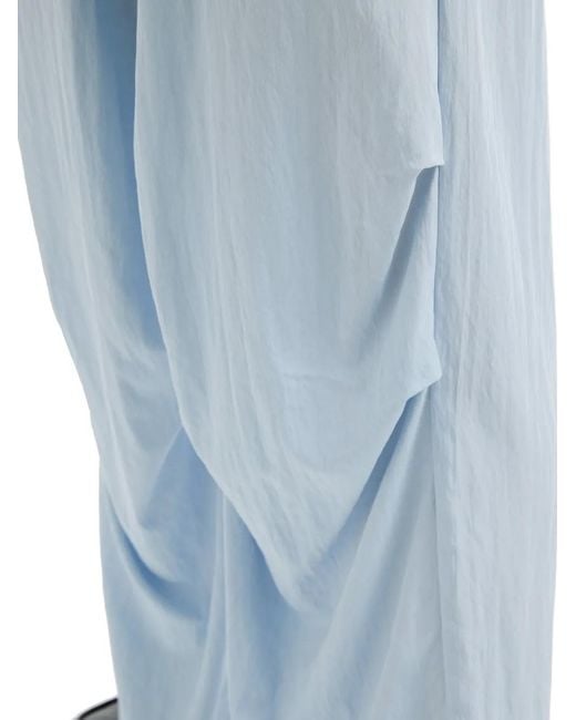 B+ AB Blue Gathered Wide Trousers