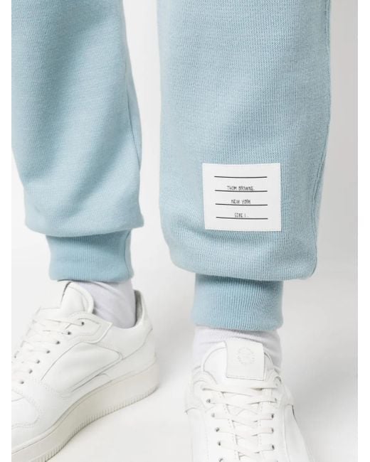 Thom Browne Blue 4-Bar Stripe Track Pants for men