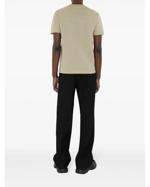 Burberry Natural Lichen Cotton T-Shirt T-Shirts And Polos for men