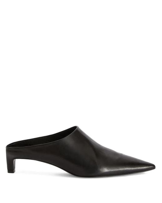 Jil Sander Black Leather Mules