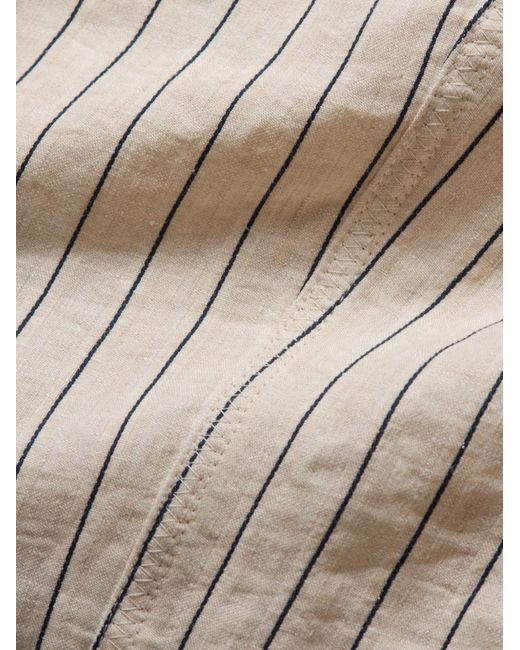 Orlebar Brown White Alex Fine-Stripe Deck Shorts for men