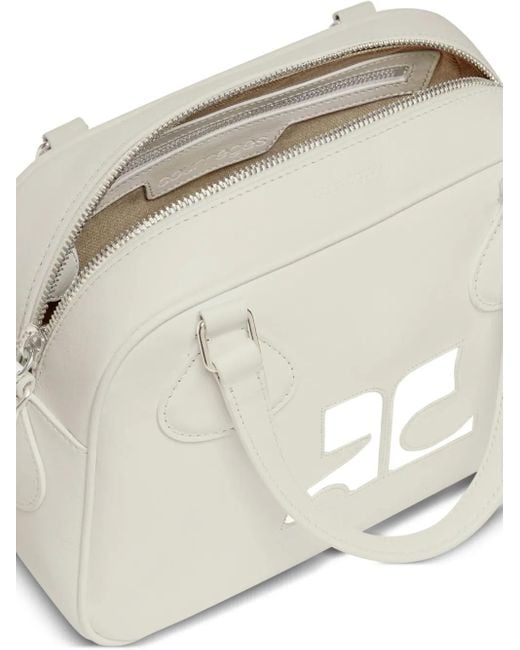 Courreges White Reedition Bowling Bag