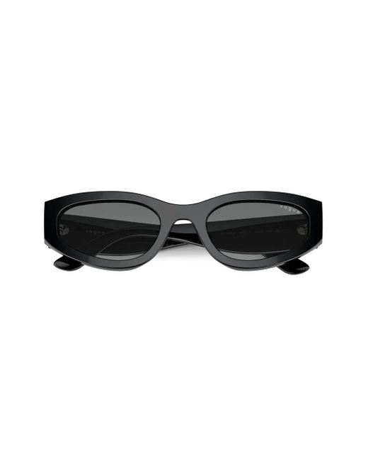 Vogue Eyewear Black Oval-Frame Sunglasses