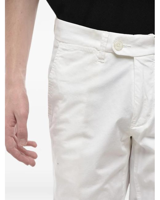 Corneliani White Plaque-Detail Trousers for men