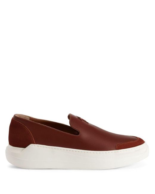Giuseppe Zanotti Brown Conley Leather Loafers for men