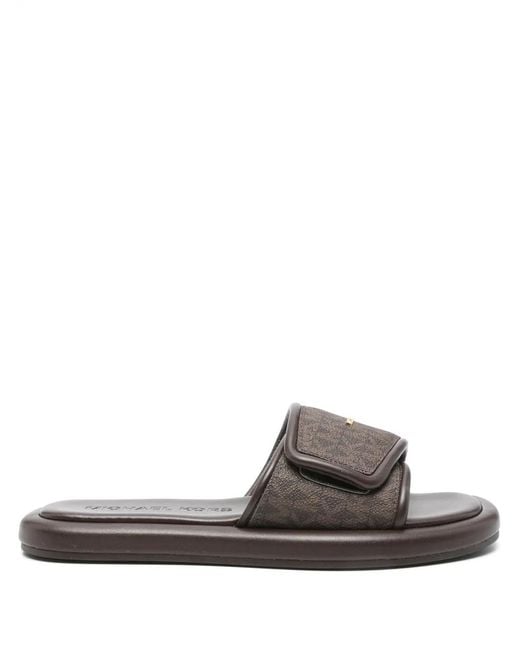 Michael Kors Brown Suki Slides