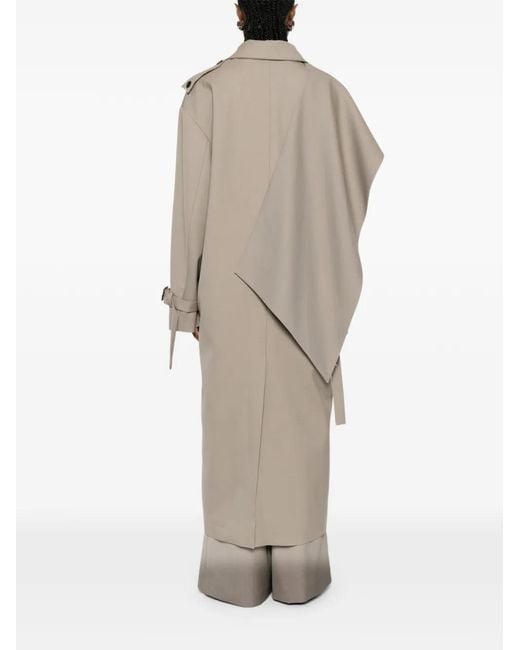 Viktoria Chan Natural Larissa Oversized Double-Breasted Wool Coat