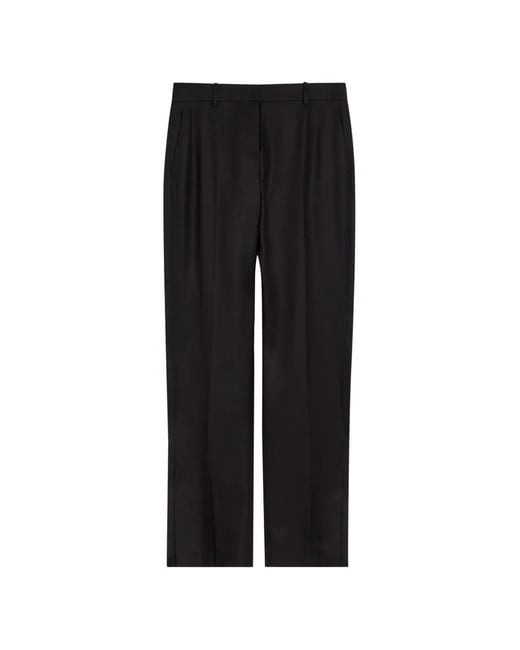 Heirlome Black Petula Pleated-Waistband Tailored Trousers