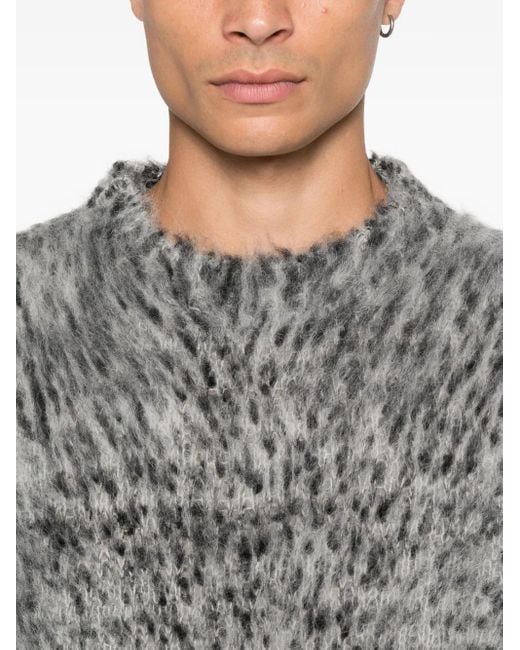 Marni Gray Round Neck Sweater for men