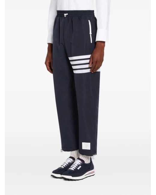 Thom Browne Blue 4-Bar Stripe Track Pants for men