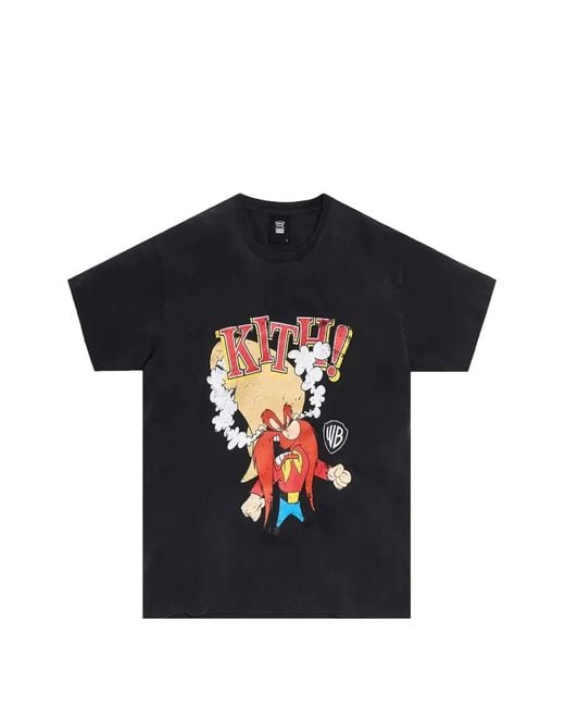 Kith Black X Looney Tunes Yosemite Sam Graphic T-Shirt for men