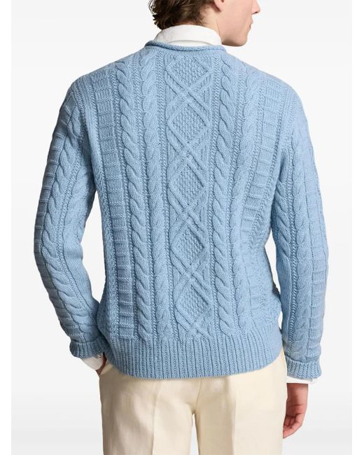 Polo Ralph Lauren Blue Long Sleeve Knit Pullover for men