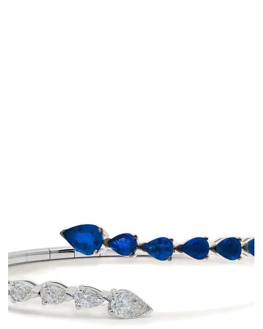 Jewels Aficionado Blue 18K Diamond And Sapphire Bracelet