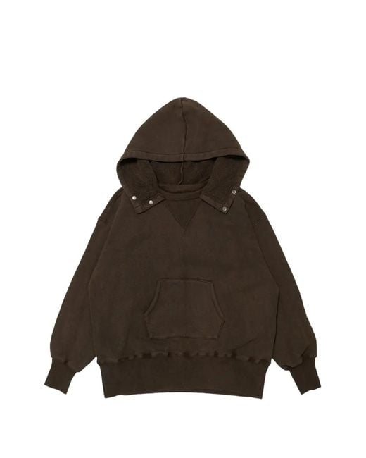 TAIGA TAKAHASHI Brown Lot.620 Snap-Button Hoodie