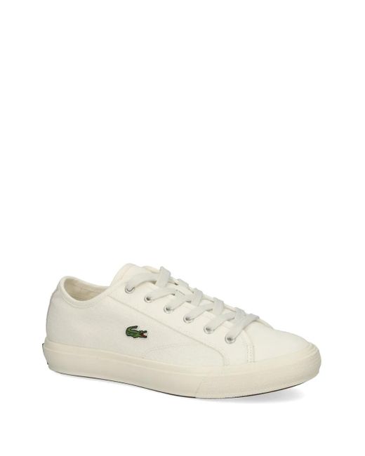 Lacoste White Backcourt Logo-Patch Sneakers for men