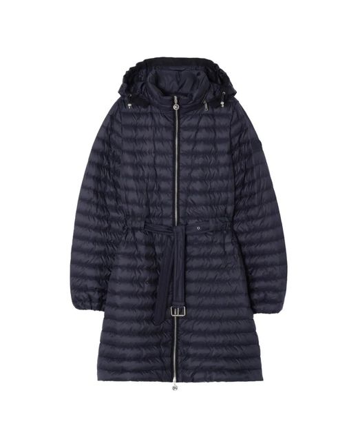 Burberry Blue Nylon Amberley Puffer Coat