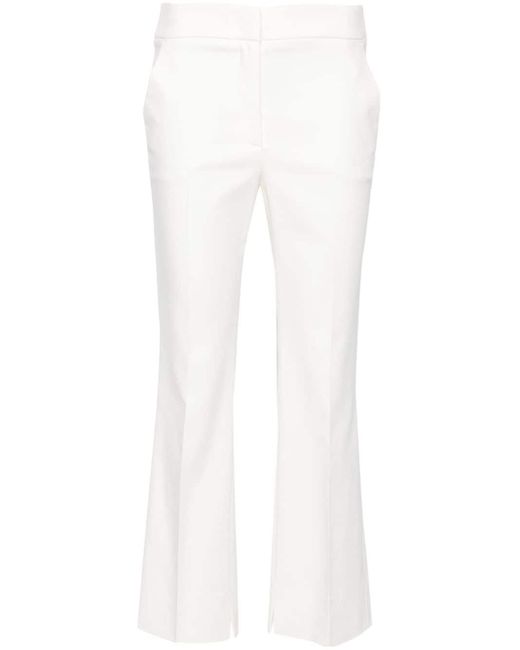 Peserico White Mid-rise Tailored Trousers