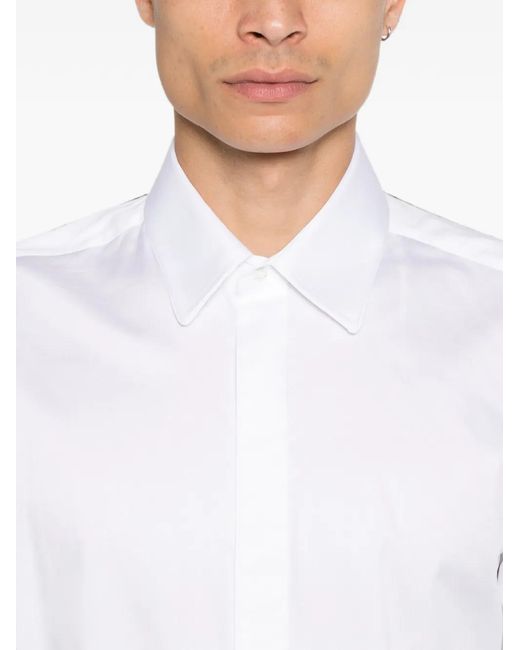 Karl Lagerfeld White Long-Sleeve Button-Down Shirt for men