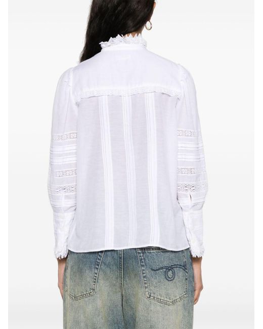 Zadig & Voltaire White Trevy Pintuck-detailing Shirt