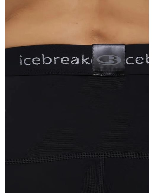 Icebreaker Black Logo-Waistband Shorts